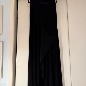 Elegant Simpli Black Knit Sleeveless Maxi Dress Size 12